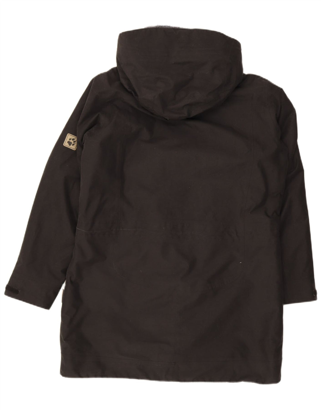 Женская ветровка с капюшоном Jack Wolfskin UK 16, большой черный полиэстер
