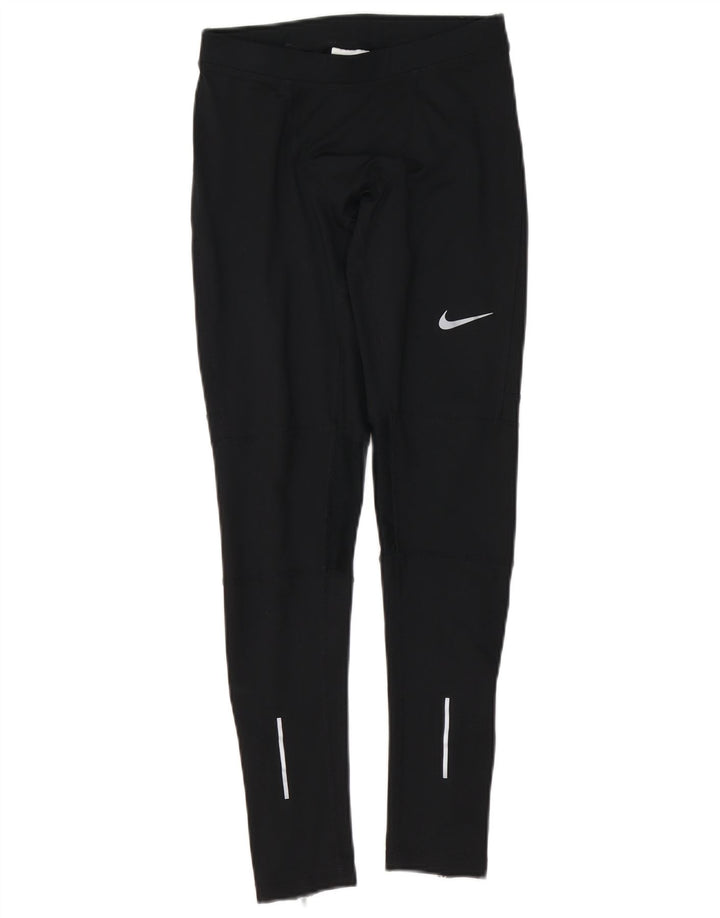Женские леггинсы Nike Dri Fit UK 8, маленькие черные, полиэстер