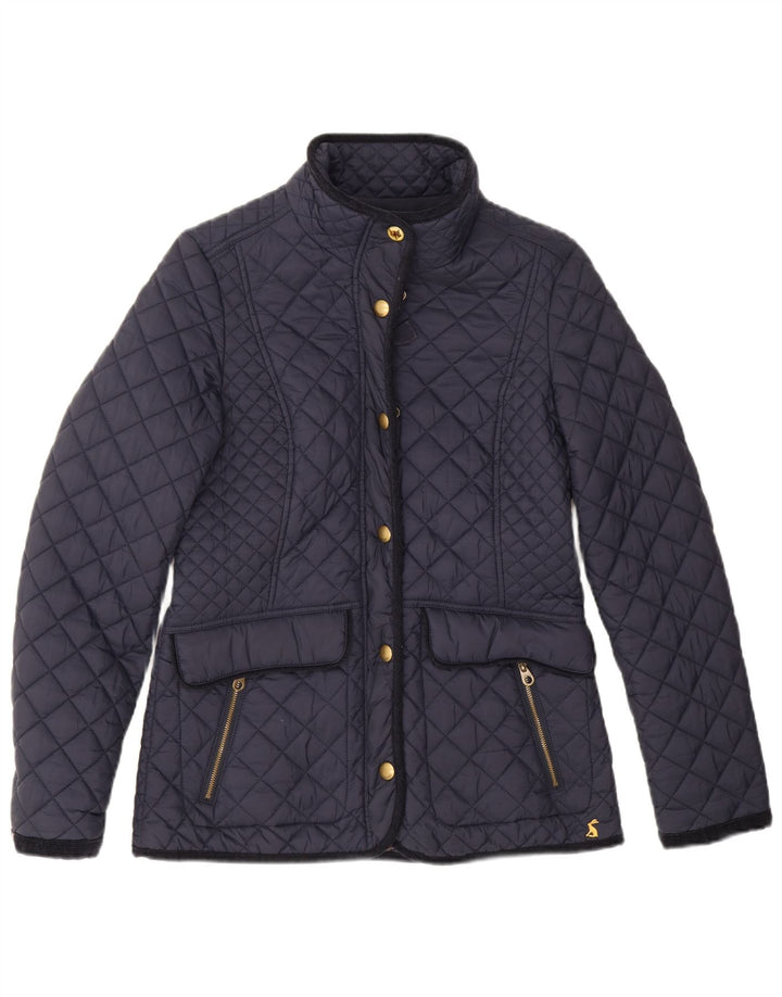 Женская стеганая куртка Joules UK 12 Medium Navy Blue Полиамид