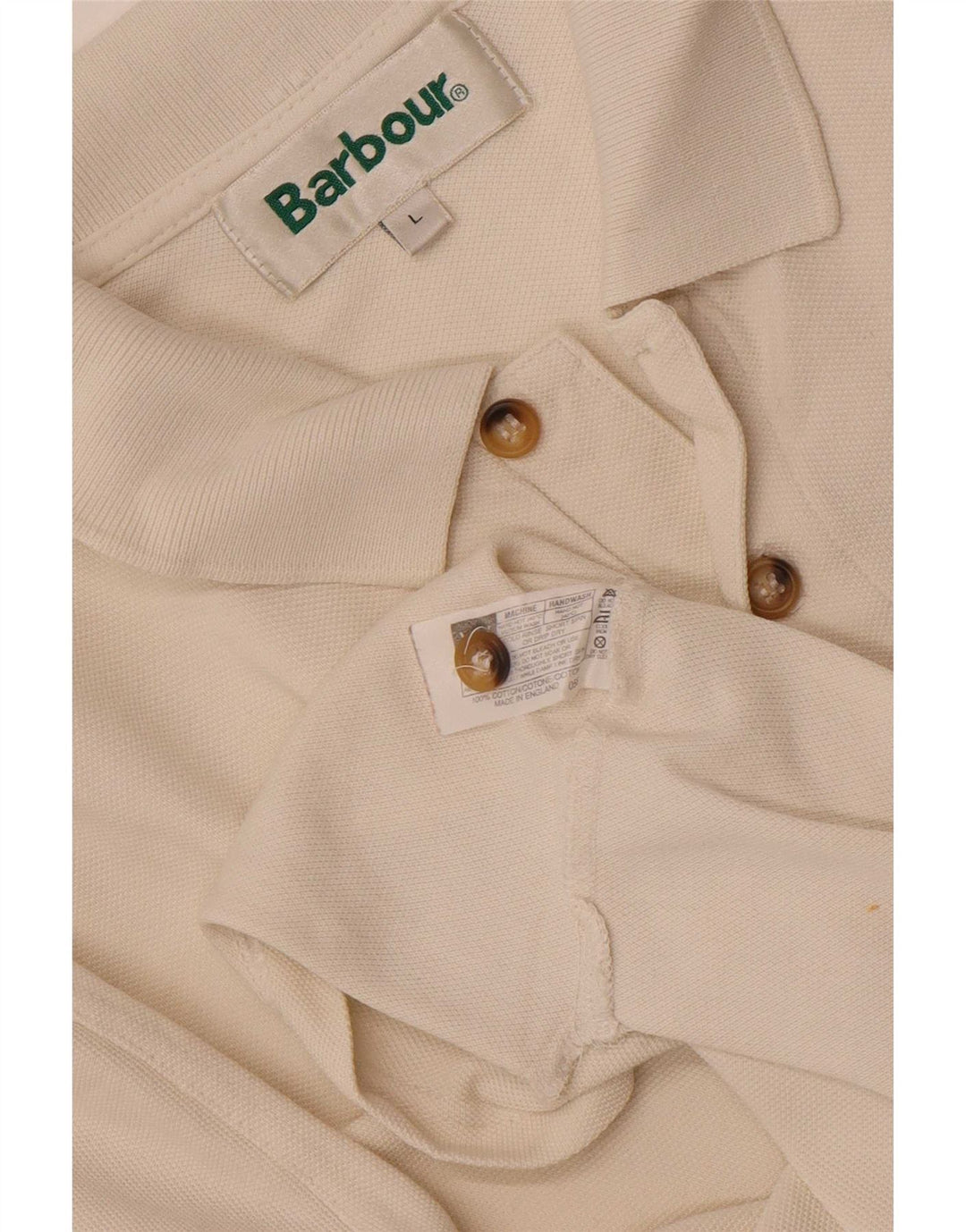 Мужская рубашка-поло Barbour большого размера из белого хлопка