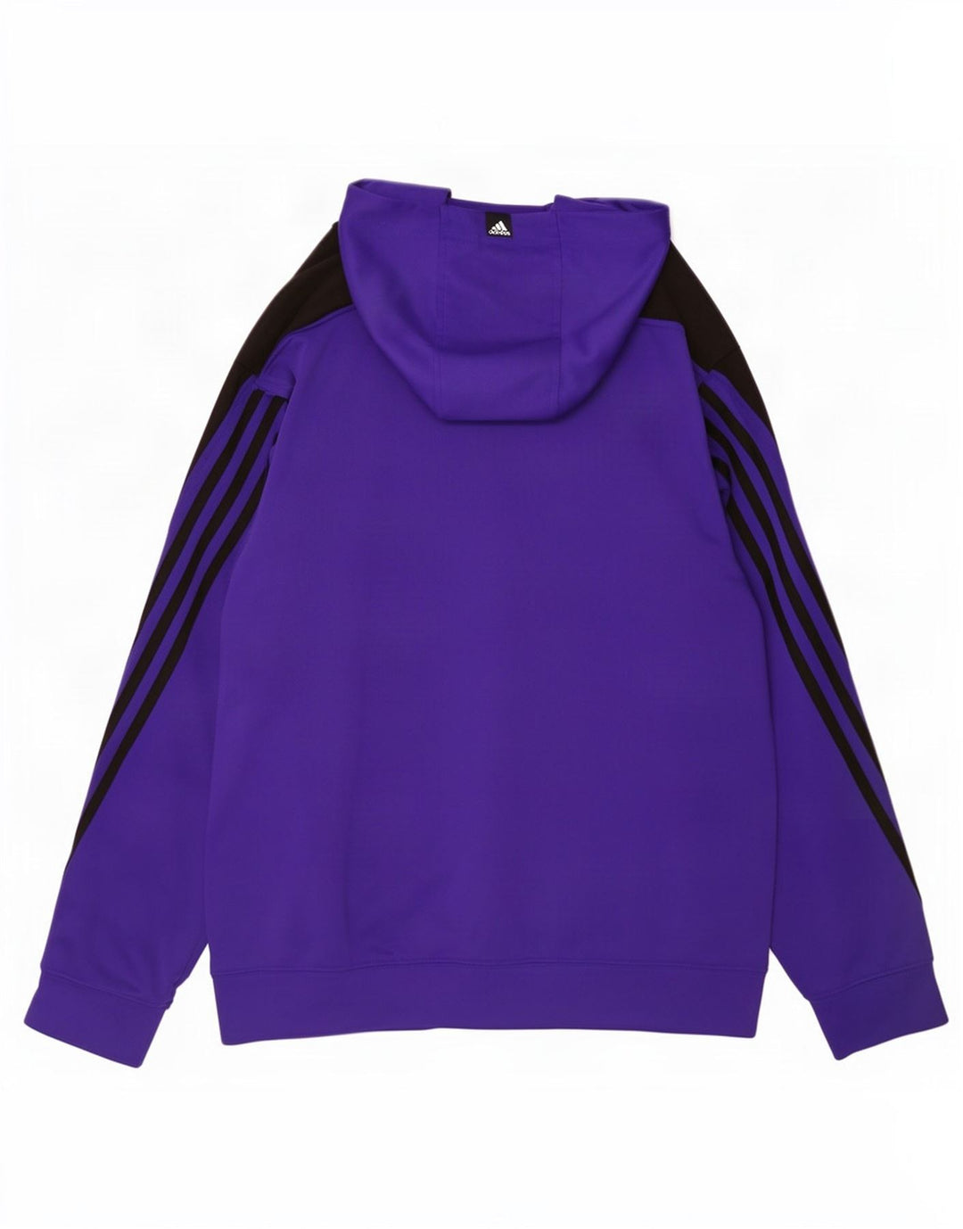 Мужской джемпер с капюшоном Adidas большой фиолетовый полиэстер с цветными блоками