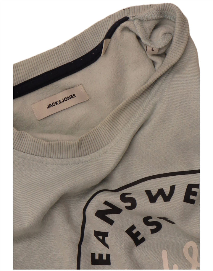 JACK & JONES Мужской свитшот с рисунком, большой синий
