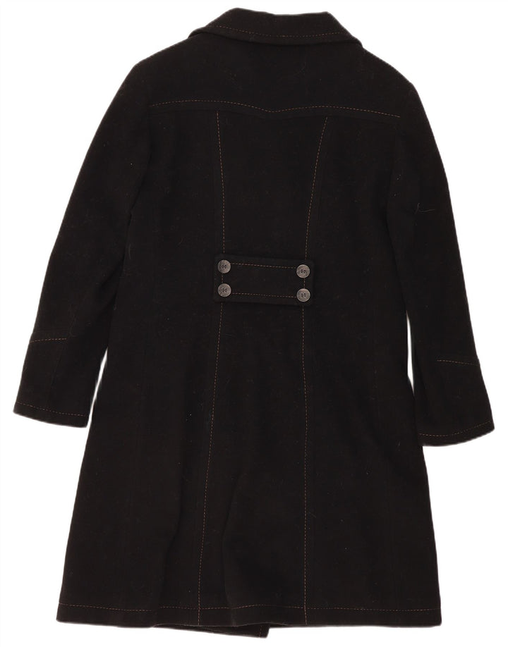 LOFT Womens Overcoat EU 38 Medium Black Wool
