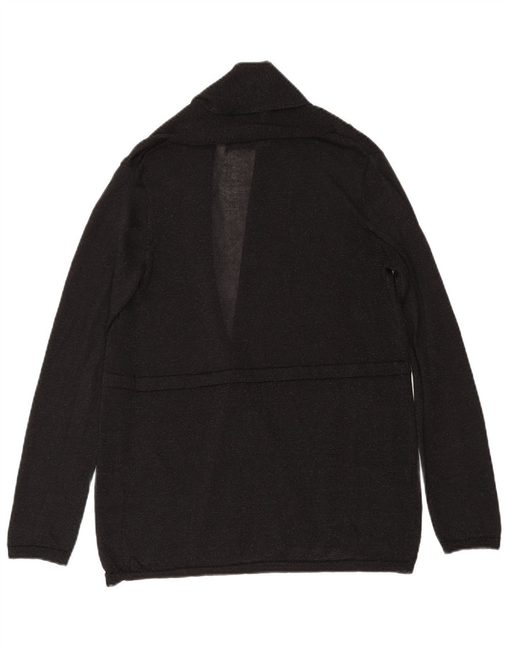Женский открытый кардиган Zara UK 12, средний черный вискоза