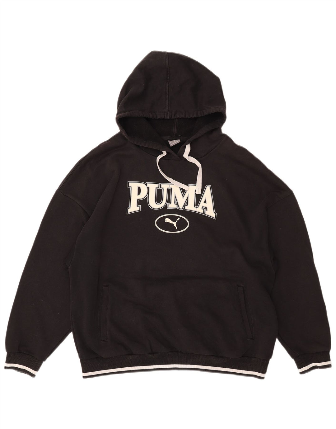 Женский джемпер с капюшоном PUMA UK 16, большой, черный, хлопок
