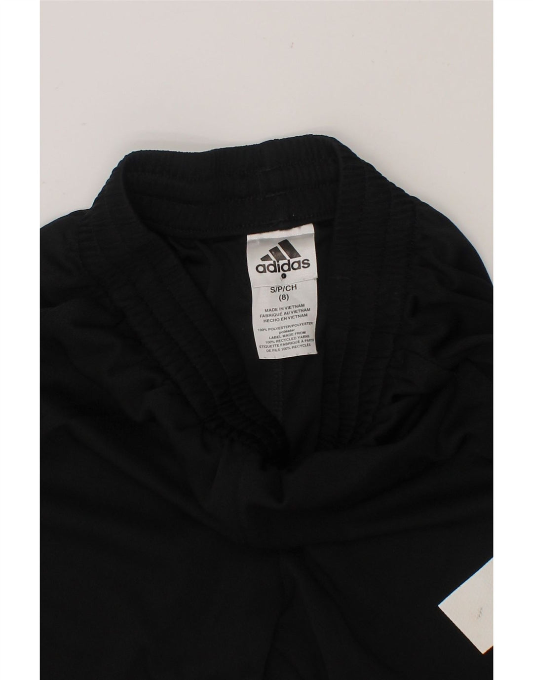 ADIDAS Boys Graphic Sport Shorts 7-8 Years Small Black Polyester Vintage Adidas and Second-Hand Adidas from Messina Hembry 