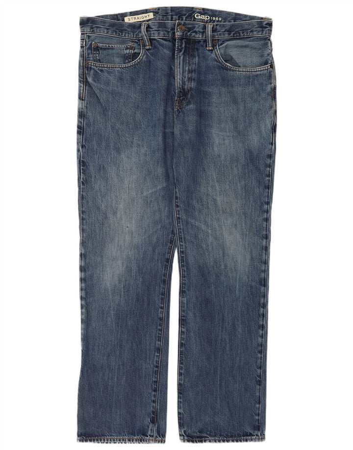 Женские прямые джинсы Gap W36 L32, синие, хлопок