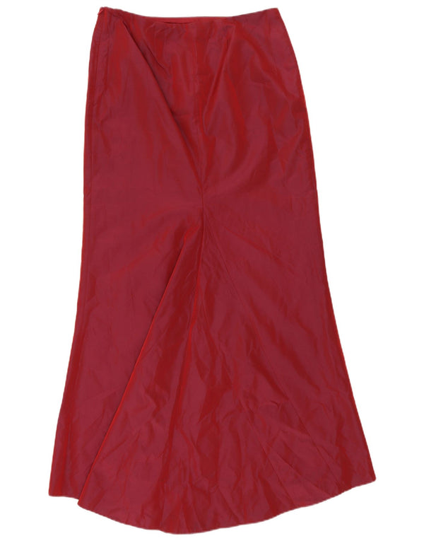 Debut Womens Mermaid Skirt UK 12 Medium W30 Burgundy Acetate