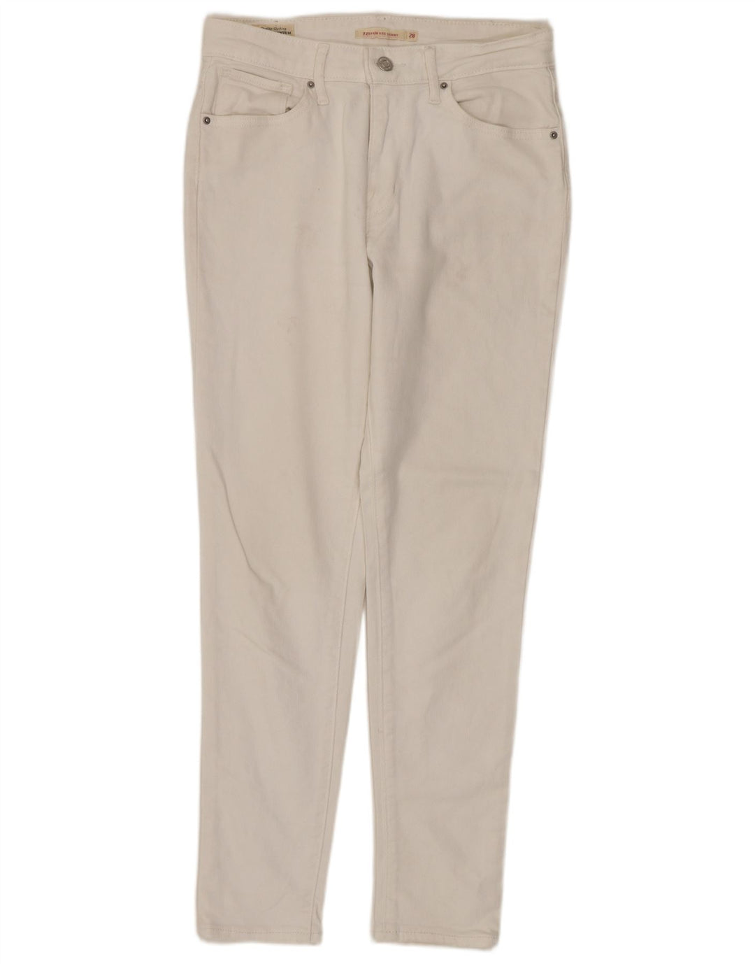 Женские джинсы скинни LEVI'S 721 с высокой посадкой W28 L27, белый хлопок