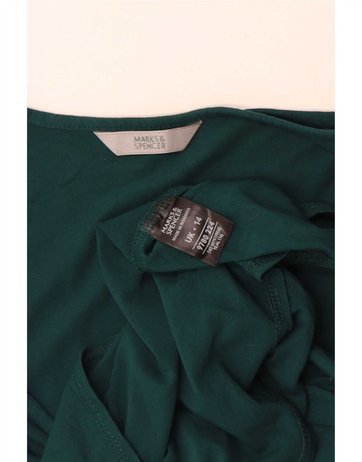 Женская блузка Marks & Spencer Top UK 14, средний зеленый, вискоза