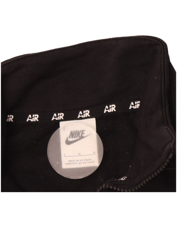 Женский укороченный свитер с воротником на молнии большого размера Nike UK 16, большой черный