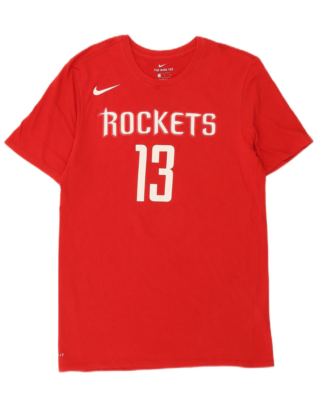 Мужская футболка с рисунком Nike Houston Rockets, средний красный хлопковый топ