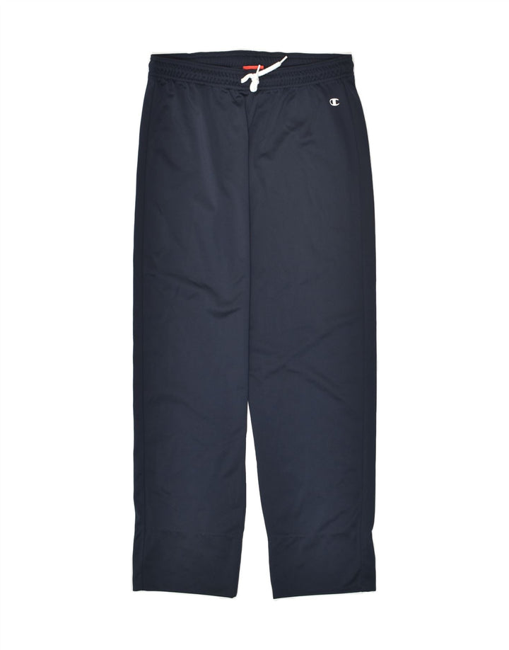 CHAMPION Boys Tracksuit Trousers 13-14 Years XL Navy Blue Polyester | Vintage Champion | Thrift | Second-Hand Champion | Used Clothing | Messina Hembry 