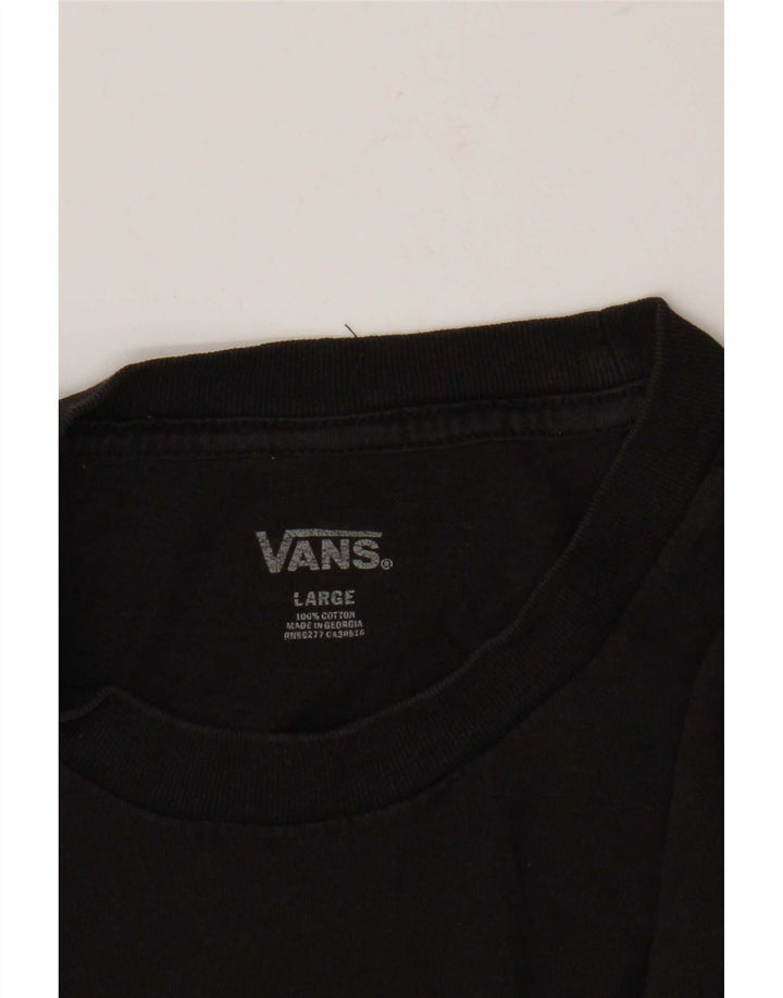 Мужская футболка Vans, большой черный хлопок
