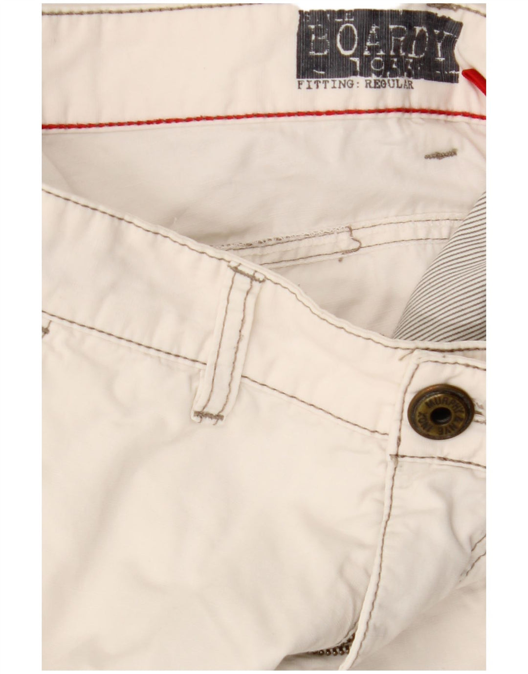 Мужские прямые брюки стандартного кроя VINTAGE W34 L32 Off White