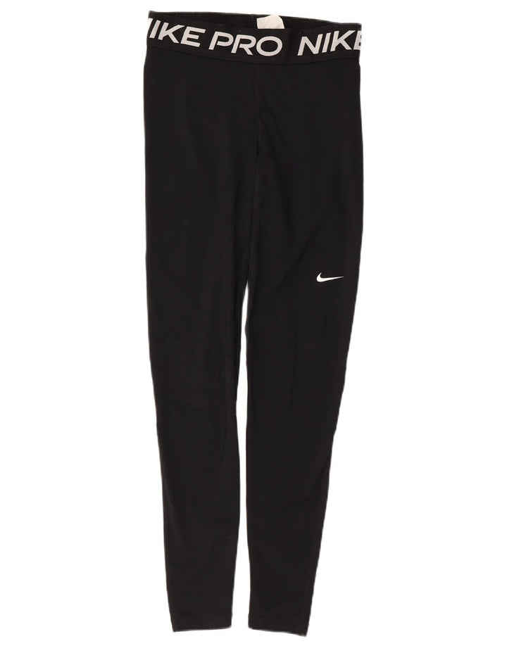 Женские леггинсы с графическим рисунком Nike UK 8, маленькие черные полиэстер