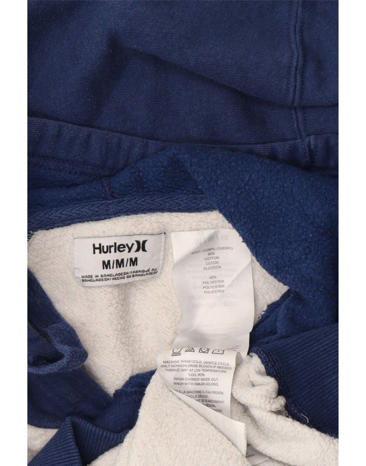HURLEY Мужской джемпер с капюшоном среднего серого цвета, хлопок с цветными блоками