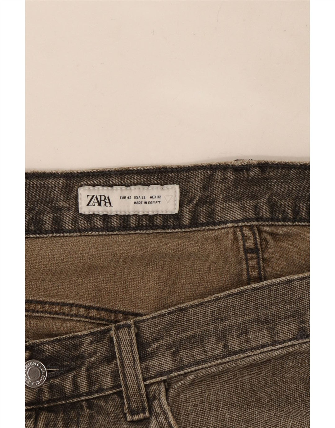 Женские свободные джинсы Zara EU 42, большие размеры W32 L32, серый хлопок