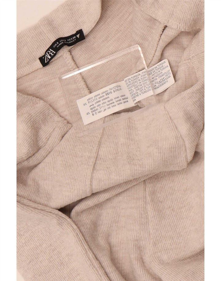 Женские трикотажные широкие брюки Zara, маленький размер W28 L30, серый полиэстер