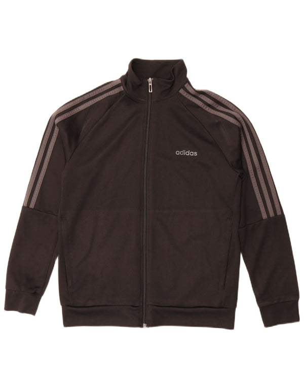 Спортивный костюм Adidas Climalite для мальчиков, верхняя куртка 13-14 лет, черный полиэстер