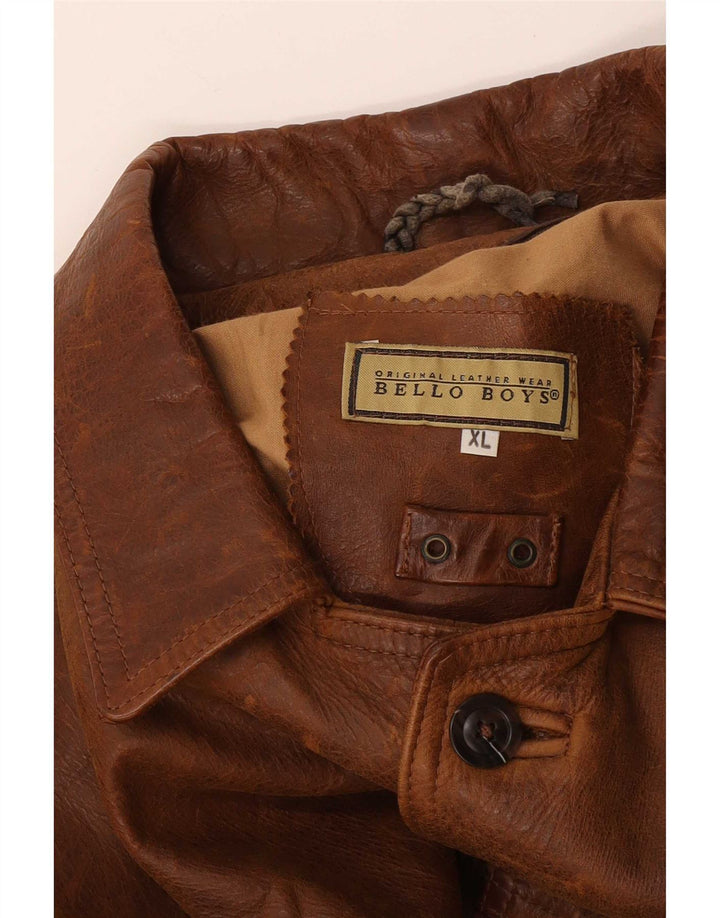 Мужская кожаная куртка Bello Boys UK 42 XL Коричневая