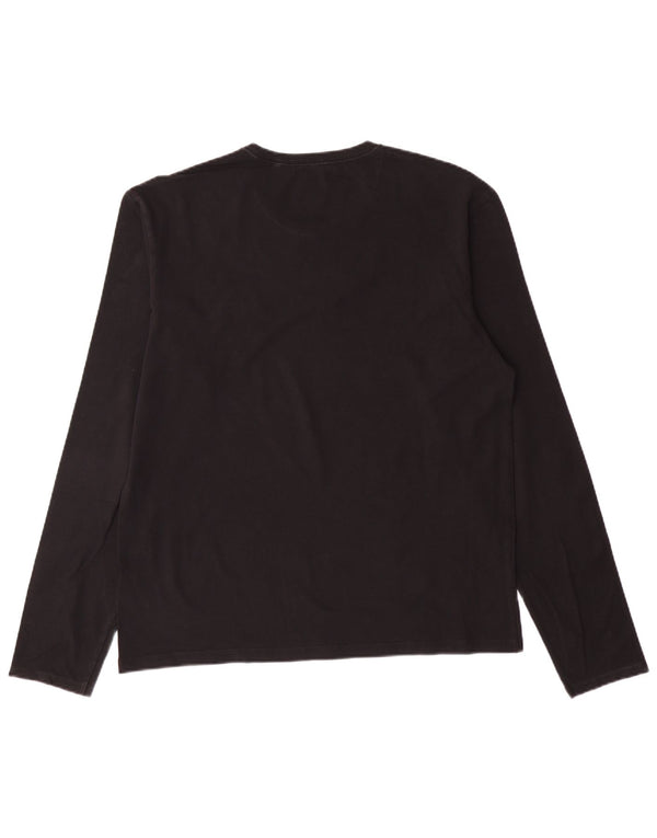 Мужской топ GUESS с длинным рукавом XL, черный хлопок