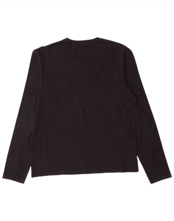 Мужской топ GUESS с длинным рукавом XL, черный хлопок