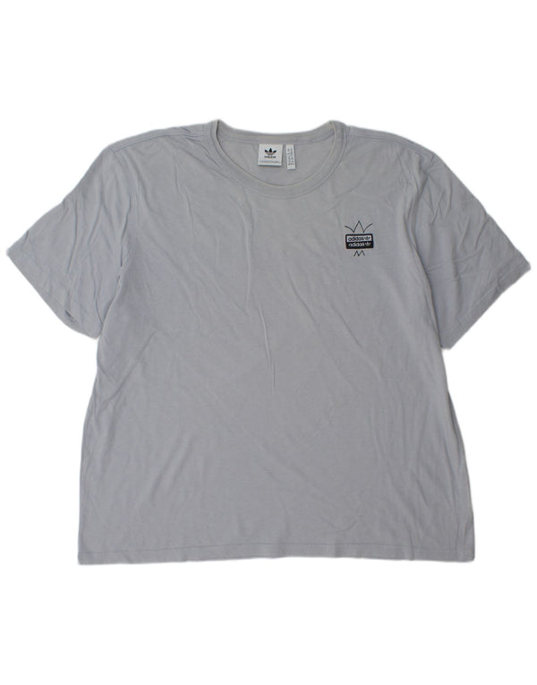 Мужская футболка с рисунком Adidas Top 2XL, синяя, хлопок