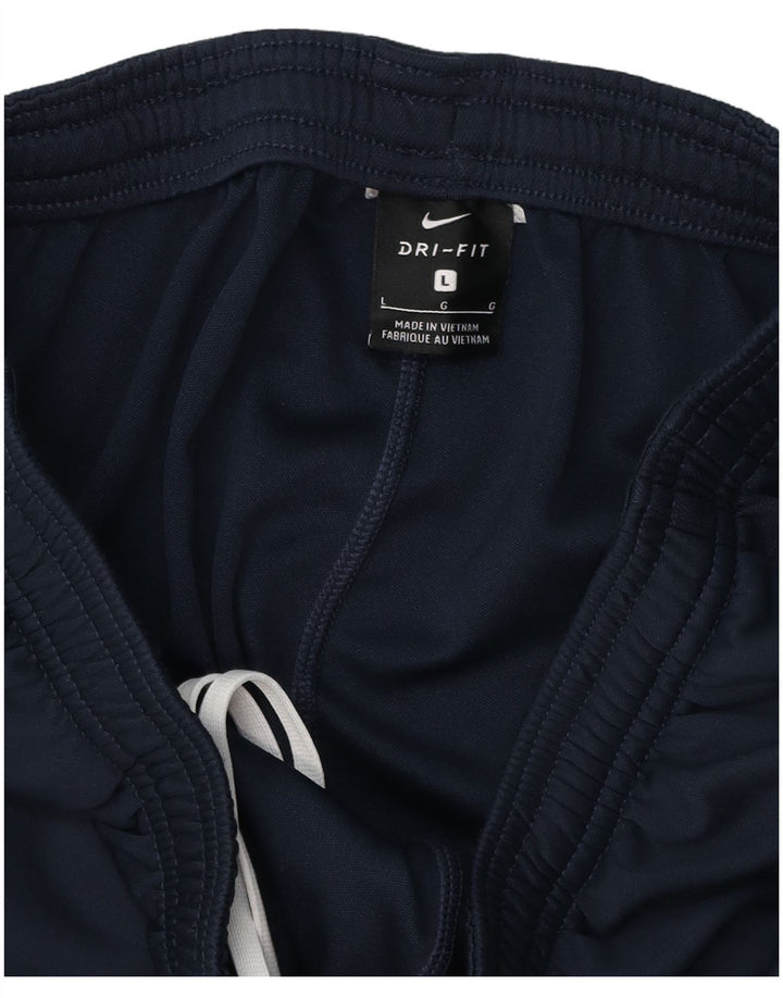 Мужские спортивные брюки NIKE Dri Fit, большие темно-синие