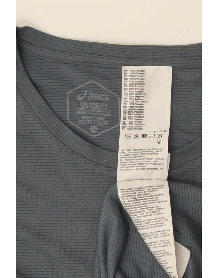 Мужская футболка Asics Top 2XL темно-синяя из полиэстера