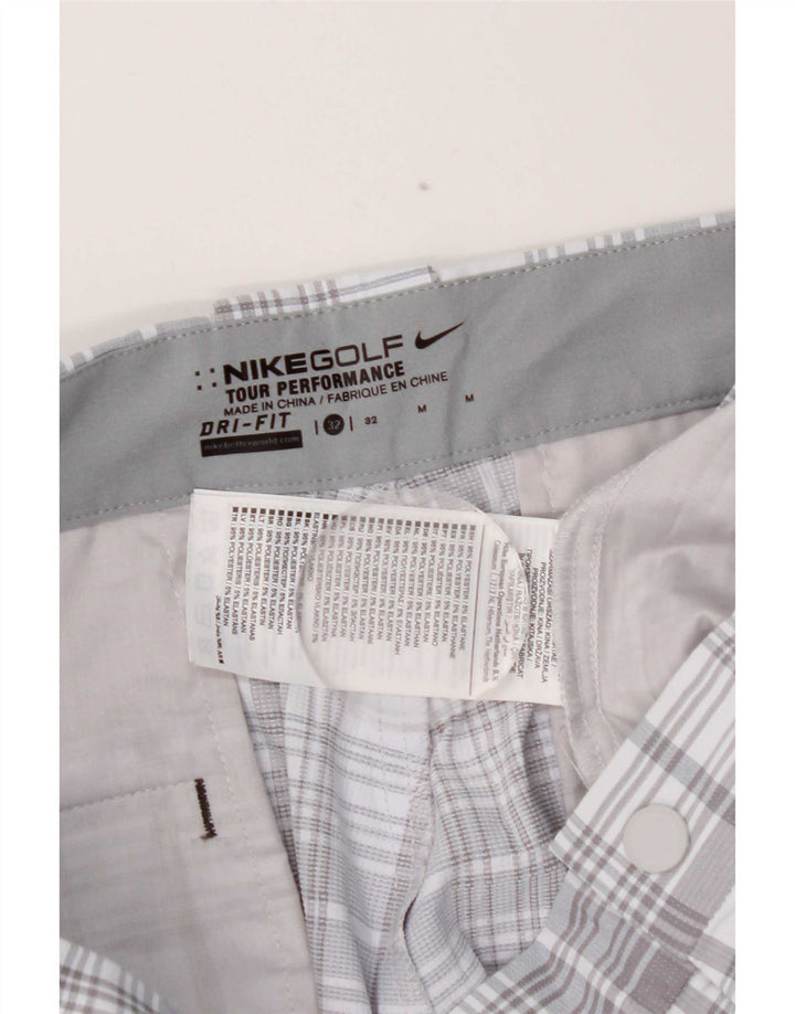 Мужские шорты чинос Nike Dri Fit W32, средний серый полиэстер в клетку