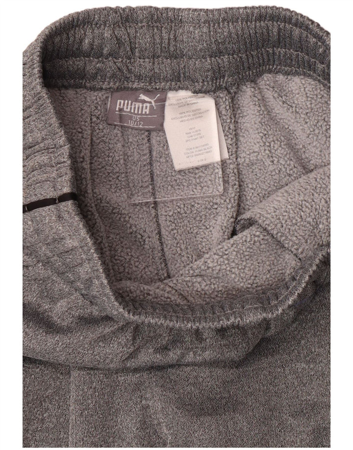 Спортивные брюки Puma для мальчиков 10-11 лет, серый полиэстер