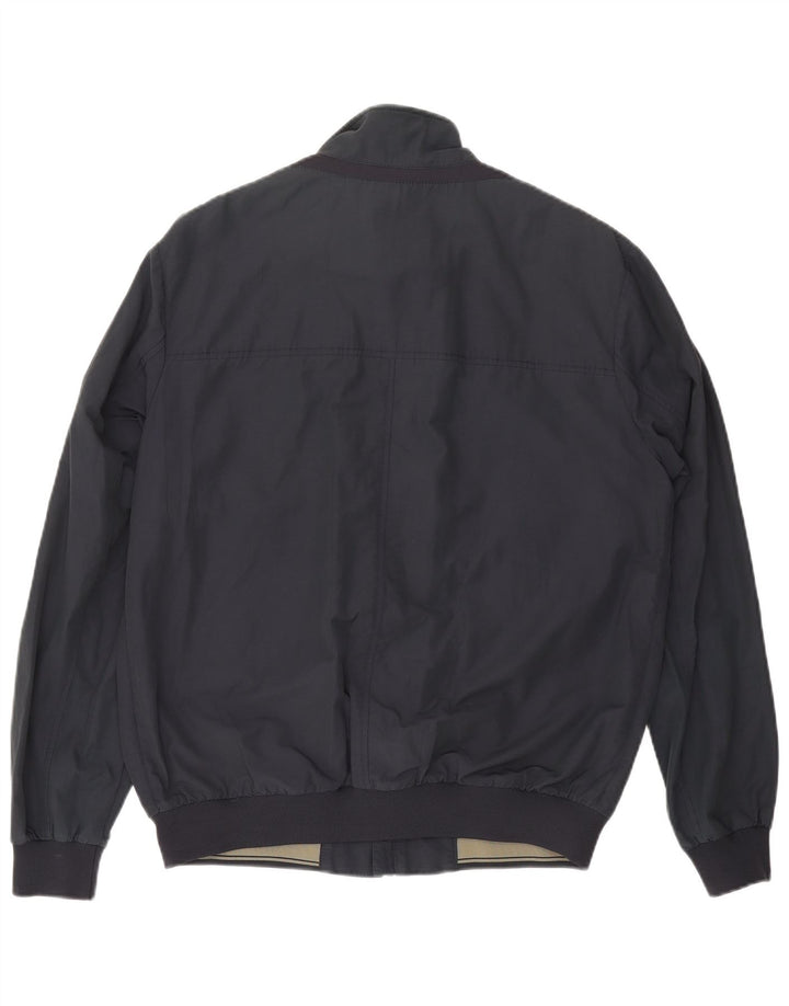 GEOX Mens Bomber Jacket UK 44 2XL Navy Blue Cotton