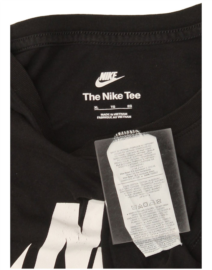 Мужская футболка с рисунком Nike Top XL, черный хлопок