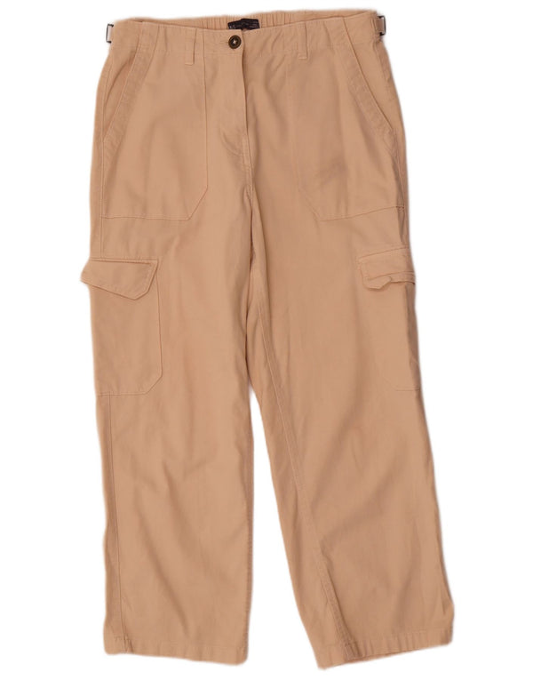 Женские брюки карго с высокой талией Marks & Spencer UK 12 Medium W30 L26 Бежевые