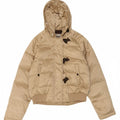 GEOX RESPIRA Womens Oversized Hooded Padded Jacket UK 10 Small Beige Vintage Geox Respira and Second-Hand Geox Respira from Messina Hembry 