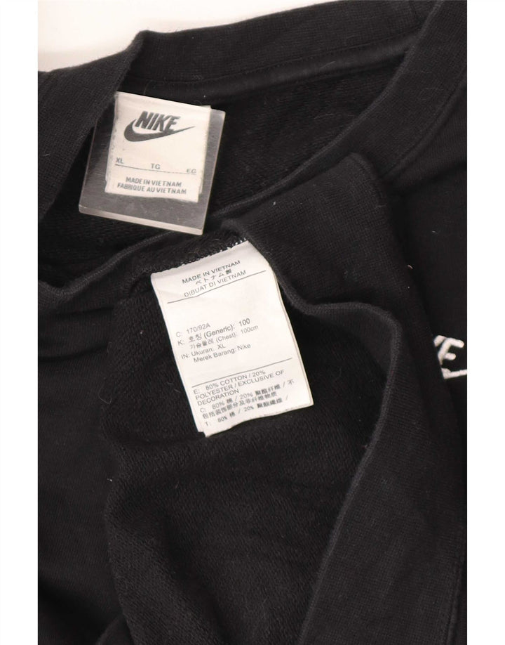 Женский свитер оверсайз Nike UK 18 XL, черный хлопок