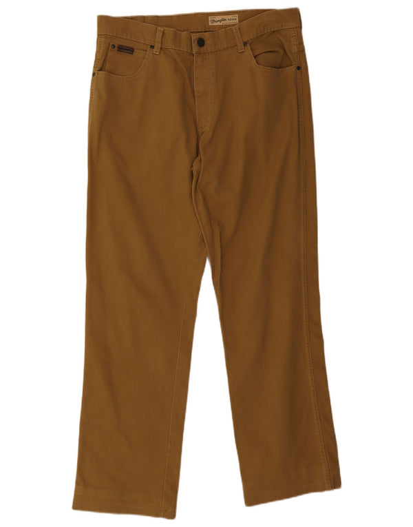 Мужские прямые повседневные брюки Wrangler Texas W34 L30 коричневые