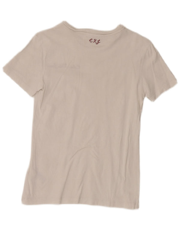 Женская футболка Calvin Klein Jeans Top UK 8, маленькая, белый хлопок