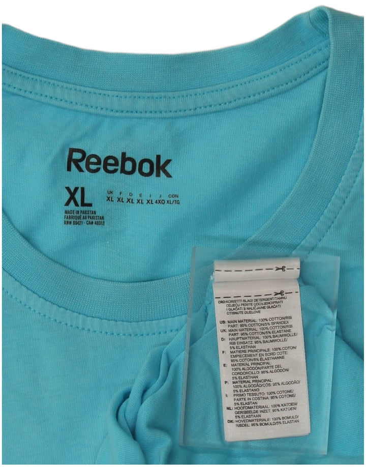REEBOK Мужская футболка с рисунком Top XL Синий