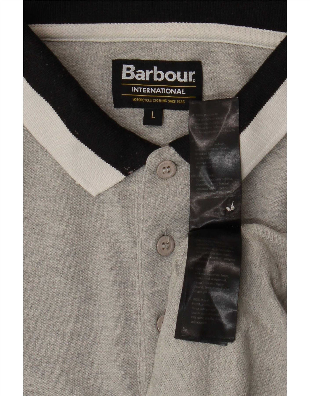 Мужская рубашка поло Barbour, большая серая хлопковая рубашка с цветными блоками