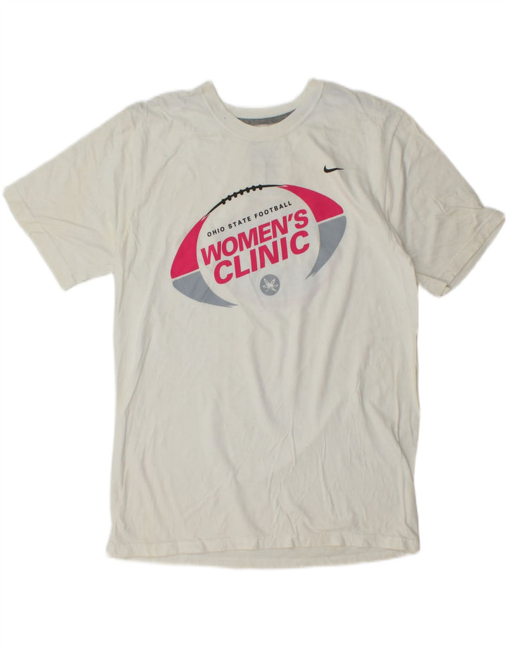 Женская футболка с рисунком NIKE Top UK 14, средний размер, белый хлопок, хлопок