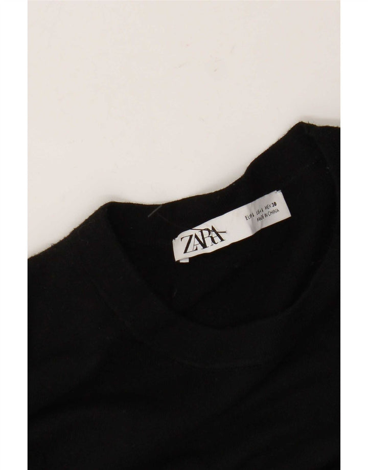 Женский джемпер с круглым вырезом Zara UK 16, большой черный