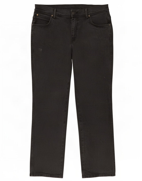 Мужские прямые джинсы Wrangler W36 L32, черный хлопок