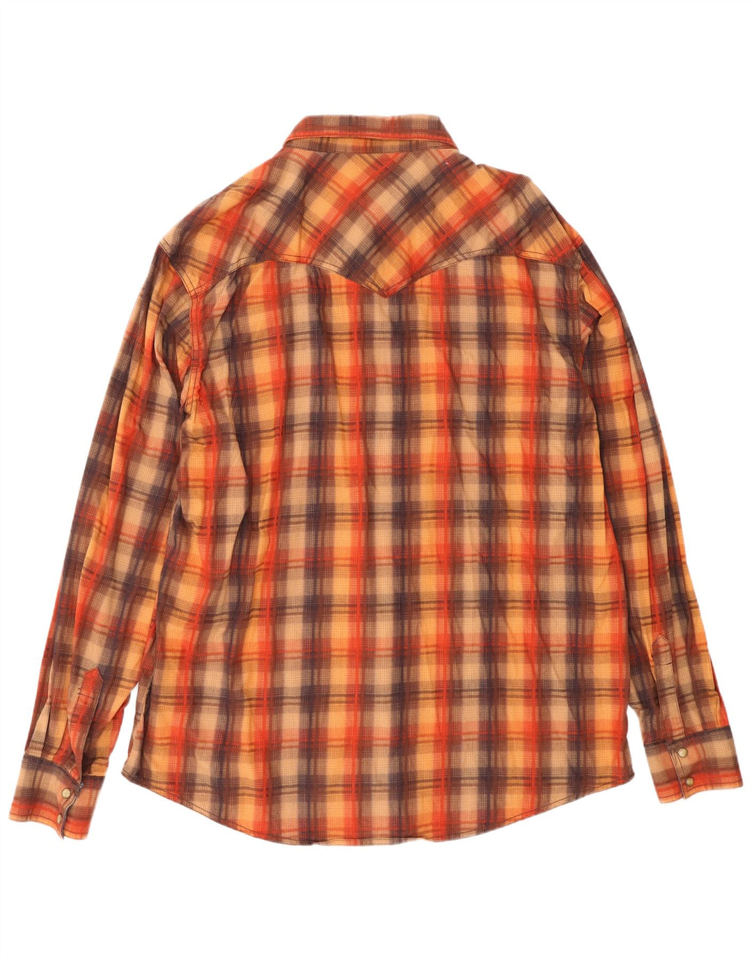 Мужская рубашка в стиле ретро Wrangler 2XL, коричневая клетка, хлопок