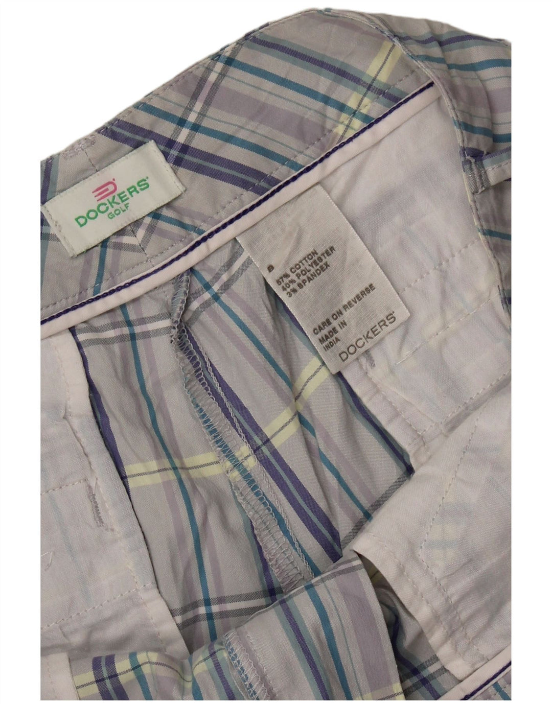 DOCKERS Женские повседневные шорты US 8 Medium W34 Серые клетчатые хлопковые шорты