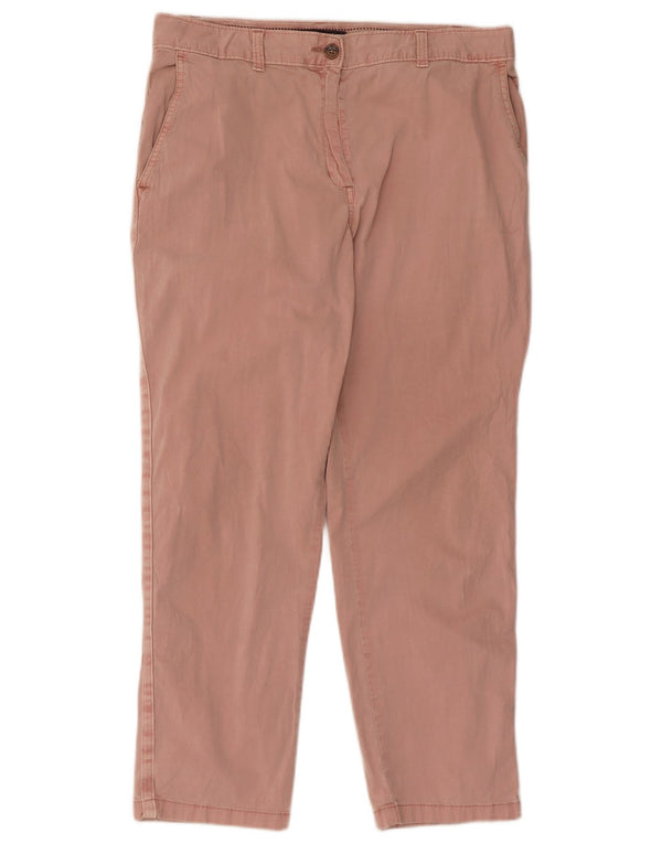 Женские прямые брюки чинос Marks & Spencer UK 12, средние W32 L26, розовые