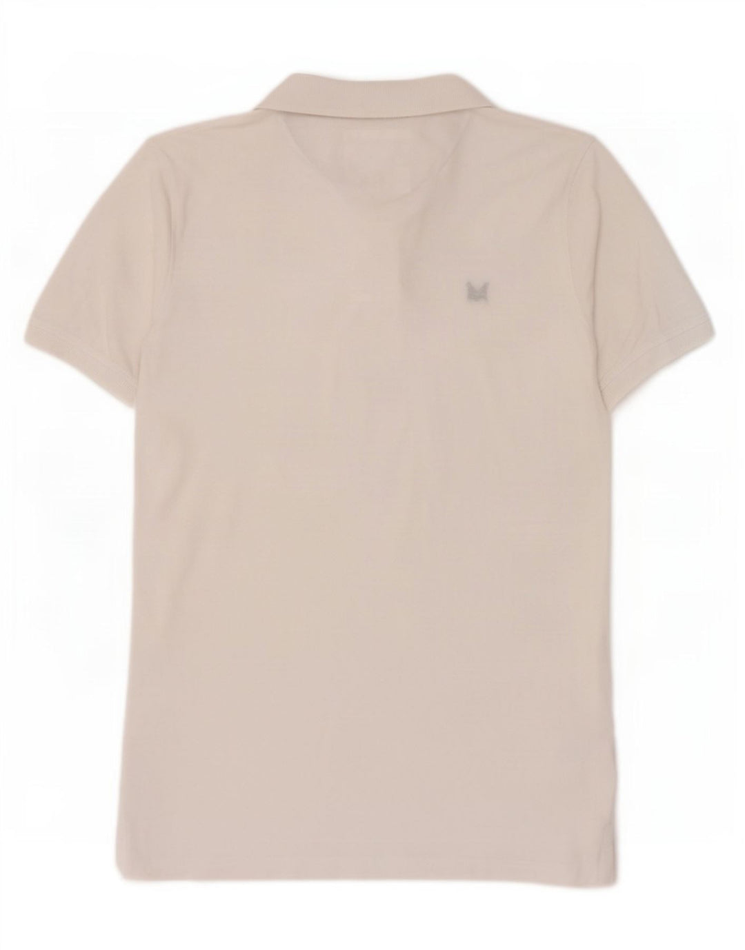 Crew Clothing Мужская рубашка поло среднего размера из белого хлопка
