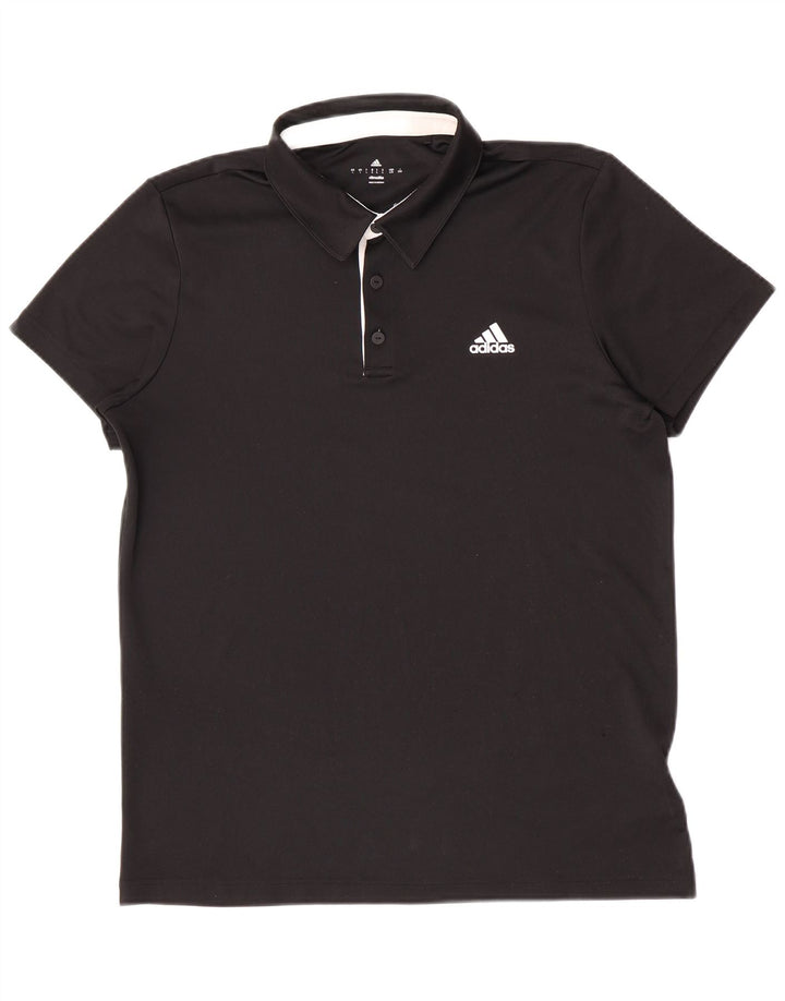 Мужская рубашка поло Adidas Climalite, большая черная полиэстер