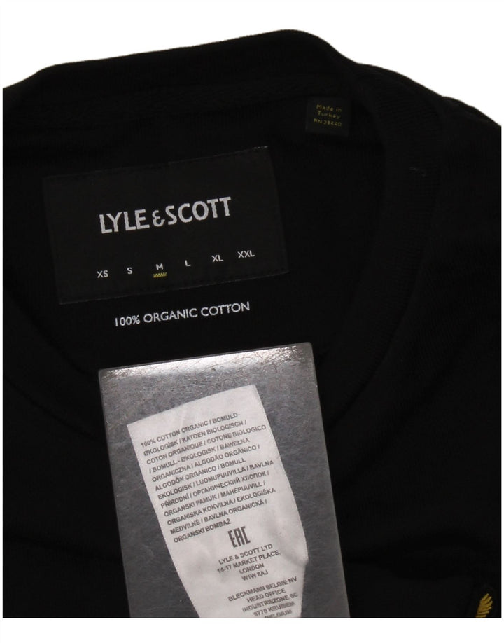 Мужской свитер LYLE & SCOTT, джемпер среднего размера, черный, хлопок